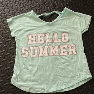 Carter's Green Short Sleeve Tee Hello Summer